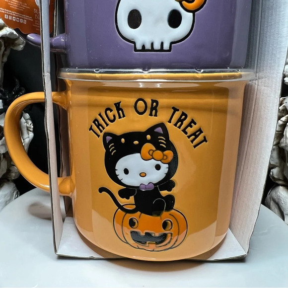 Blue Sky Clayworks Sanrio Hello Kitty Halloween Black Cat Ceramic Mug Set - Picture 10 of 12